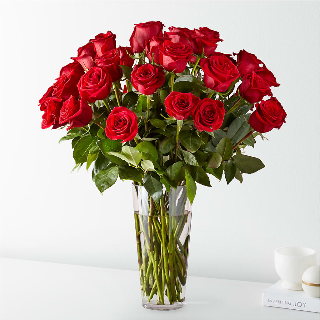 Long Stem Red Rose Bouquet – BRICK HOUSE FLORIST & GIFTS, Staunton IL