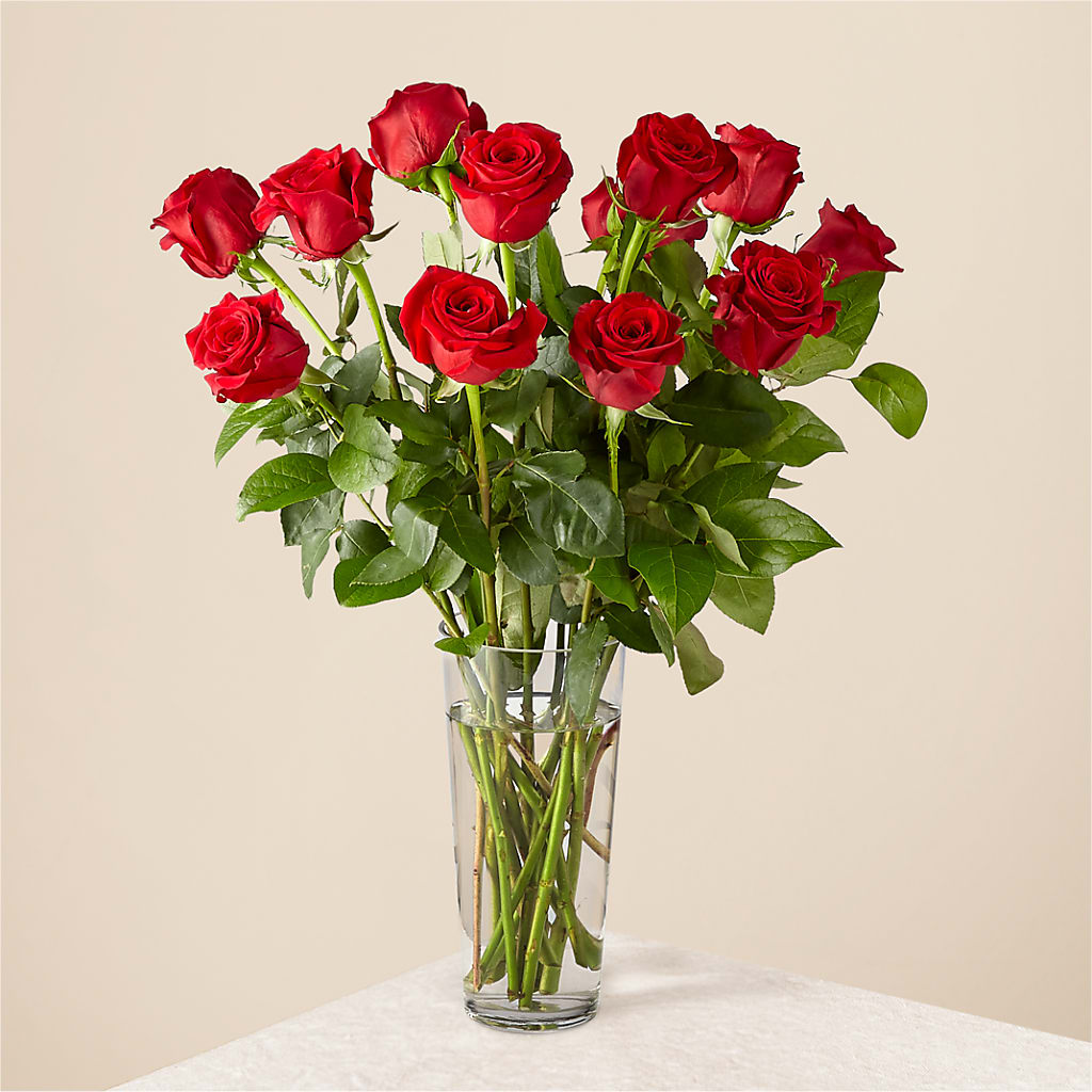 Long Stem Red Rose Bouquet – BRICK HOUSE FLORIST & GIFTS, Staunton IL