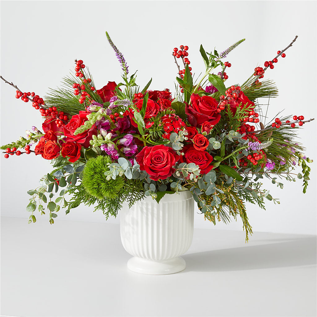 Big Red Bow Bouquet – BRICK HOUSE FLORIST & GIFTS, Staunton IL
