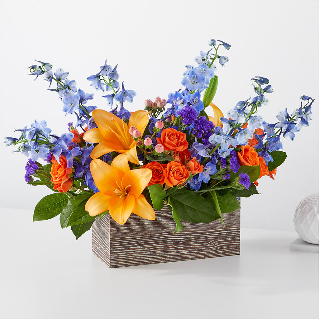 Radiant Citrus Box Bouquet – BRICK HOUSE FLORIST & GIFTS, Staunton IL