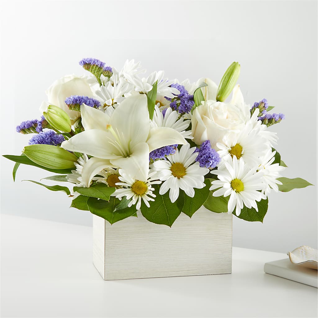 Beyond Blue Box Bouquet – BRICK HOUSE FLORIST & GIFTS, Staunton IL