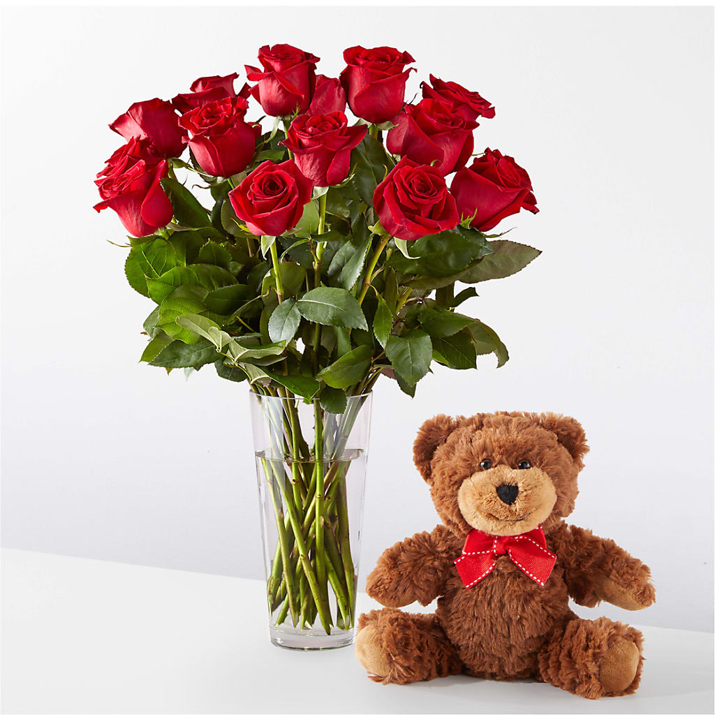 Romantic Long Stem Red Rose Bouquet Bundles – BRICK HOUSE FLORIST & GIFTS, Staunton IL