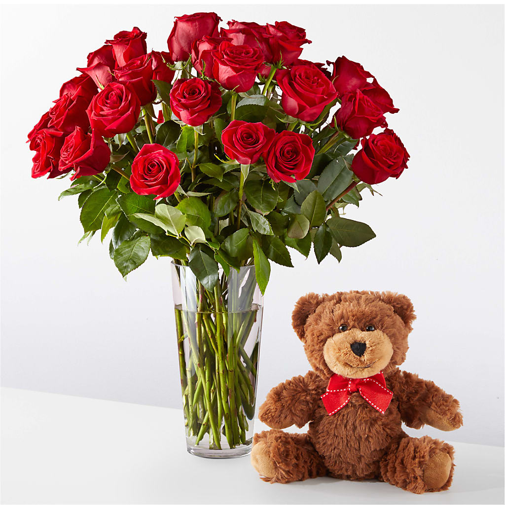 Romantic Long Stem Red Rose Bouquet Bundles – BRICK HOUSE FLORIST & GIFTS, Staunton IL