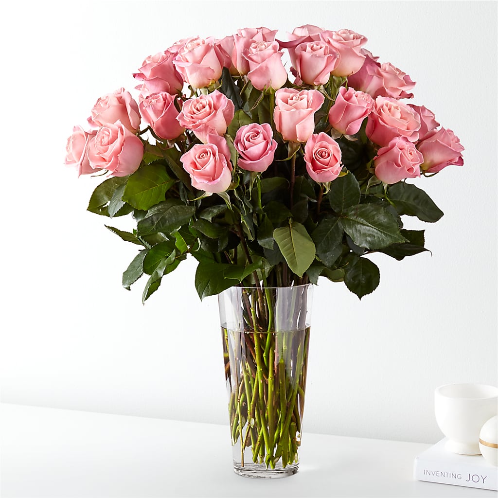 Long Stem Pink Rose Bouquet – BRICK HOUSE FLORIST & GIFTS, Staunton IL