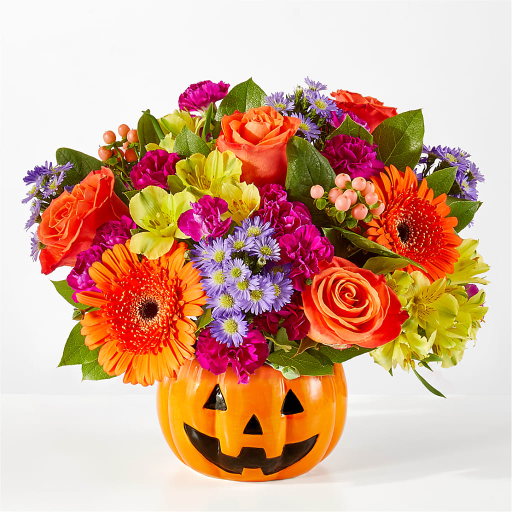 Tricks & Treats Pumpkin – BRICK HOUSE FLORIST & GIFTS, Staunton IL