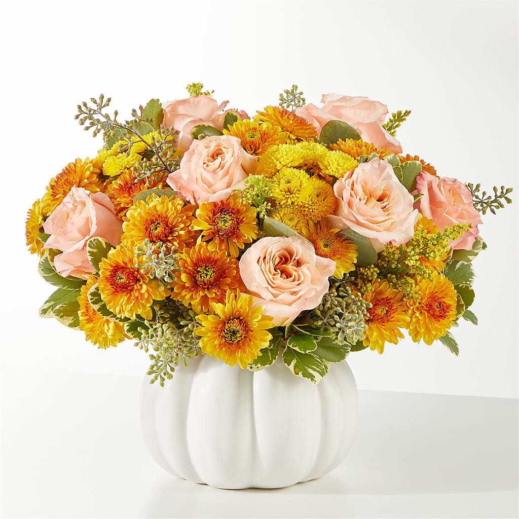 Peachy Pumpkin – BRICK HOUSE FLORIST & GIFTS, Staunton IL