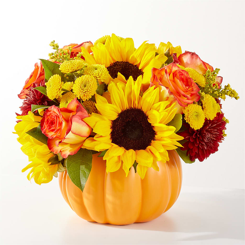 Golden Gourd Pumpkin Bouquet – BRICK HOUSE FLORIST & GIFTS, Staunton IL