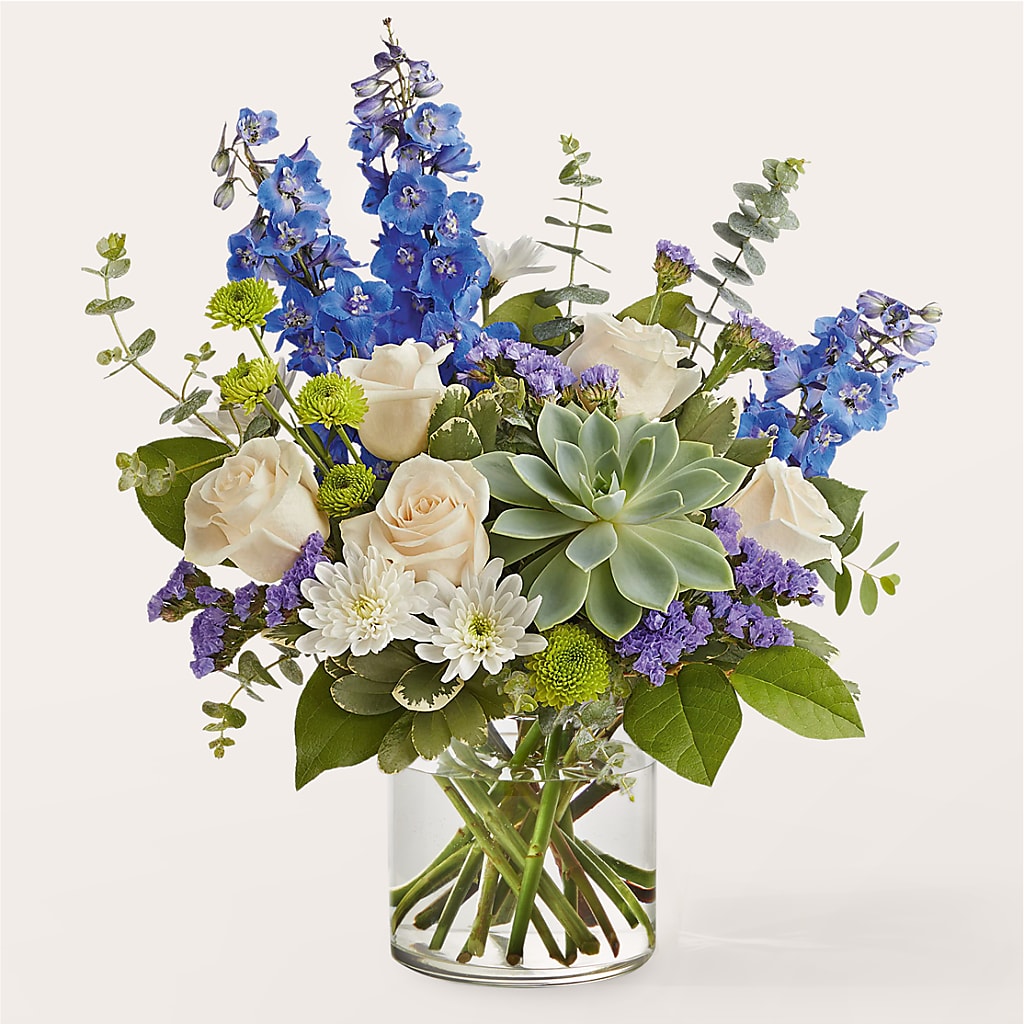 Cerulean Waves Bouquet – BRICK HOUSE FLORIST & GIFTS, Staunton IL