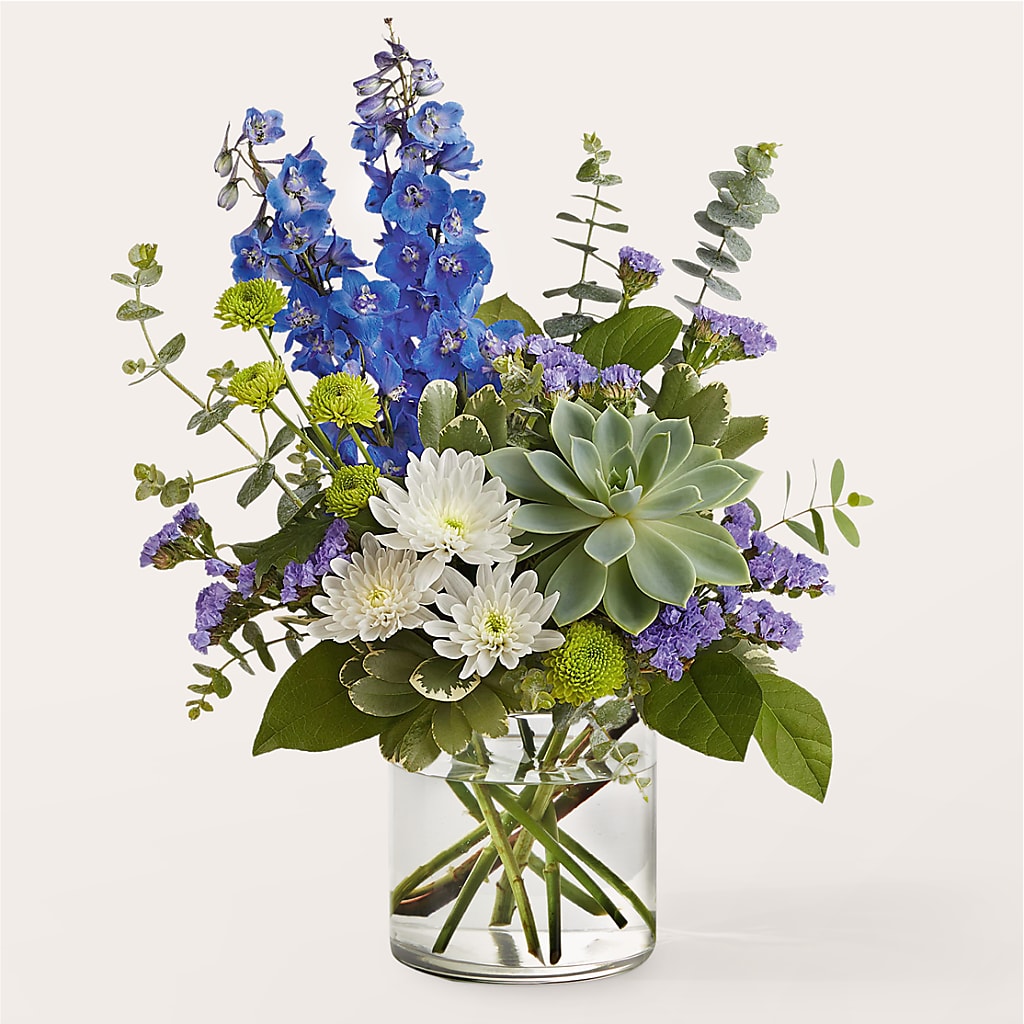 Cerulean Waves Bouquet – BRICK HOUSE FLORIST & GIFTS, Staunton IL