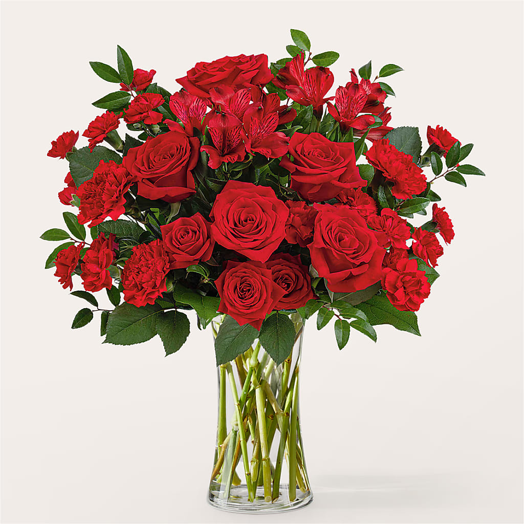 Brilliant Ruby Bouquet – BRICK HOUSE FLORIST & GIFTS, Staunton IL