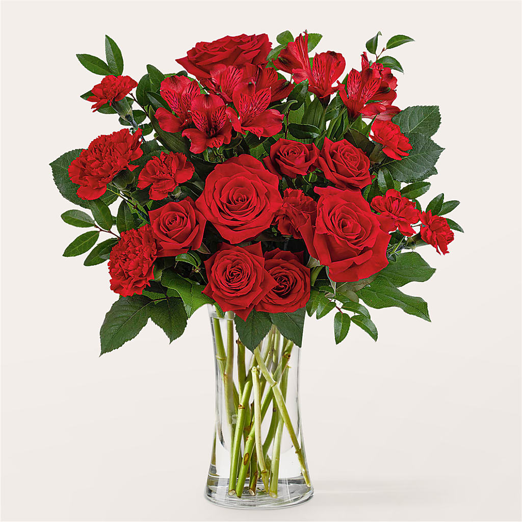 Brilliant Ruby Bouquet – BRICK HOUSE FLORIST & GIFTS, Staunton IL