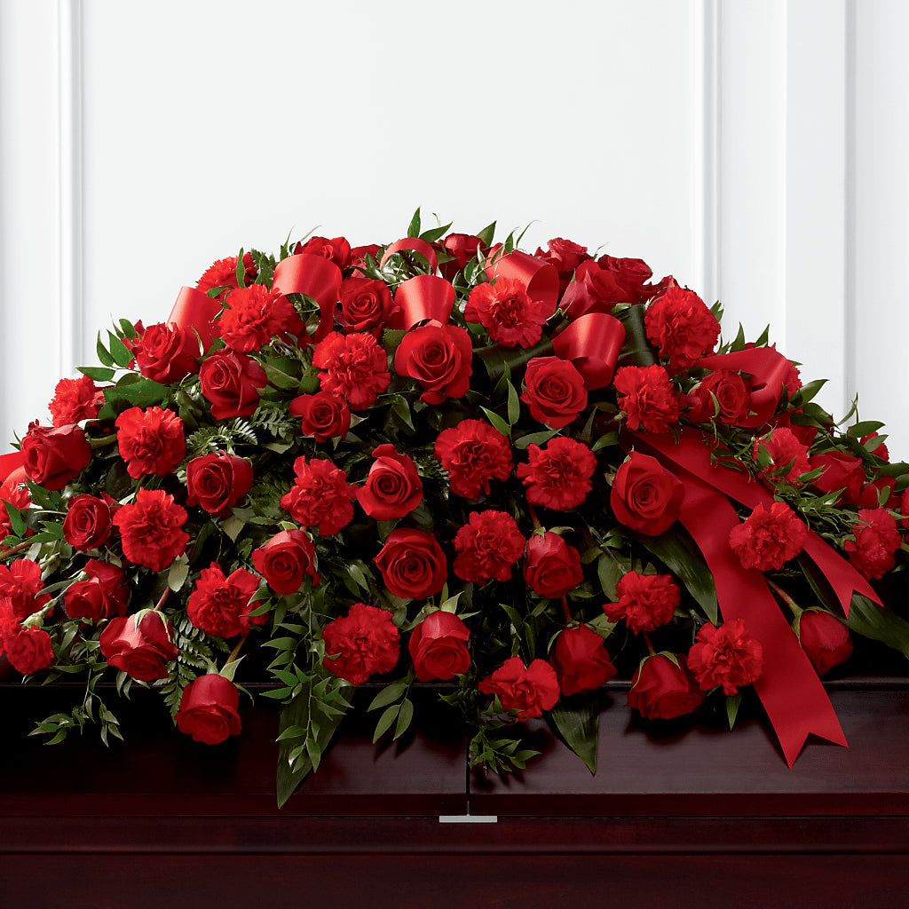 Tribute of Life Casket Spray – BRICK HOUSE FLORIST & GIFTS, Staunton IL