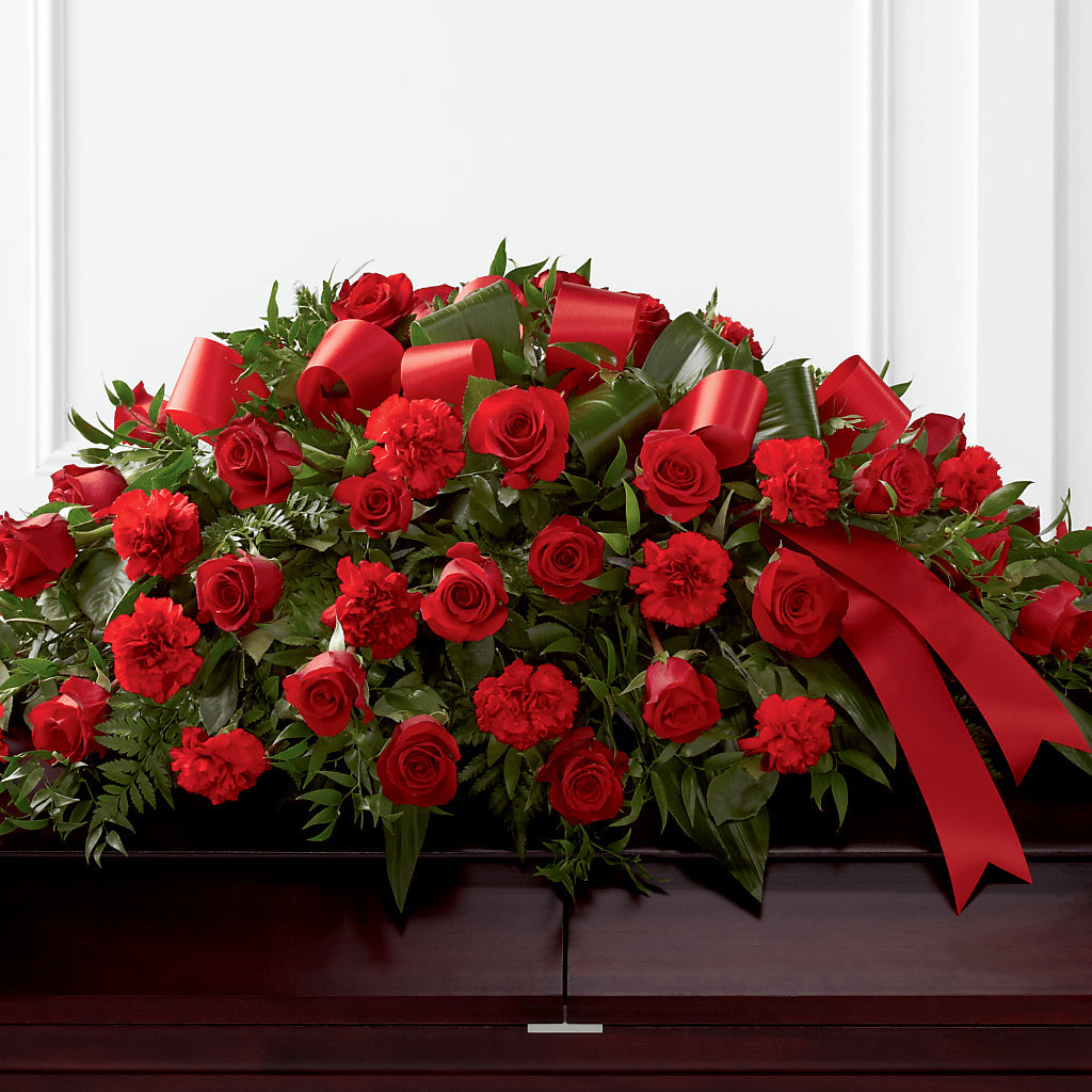 Tribute of Life Casket Spray – BRICK HOUSE FLORIST & GIFTS, Staunton IL