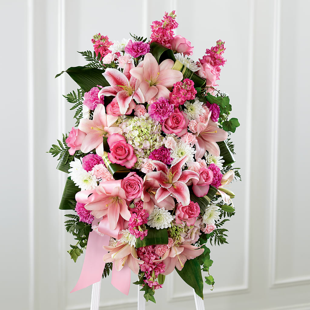 Comforting Standing Spray – BRICK HOUSE FLORIST & GIFTS, Staunton IL