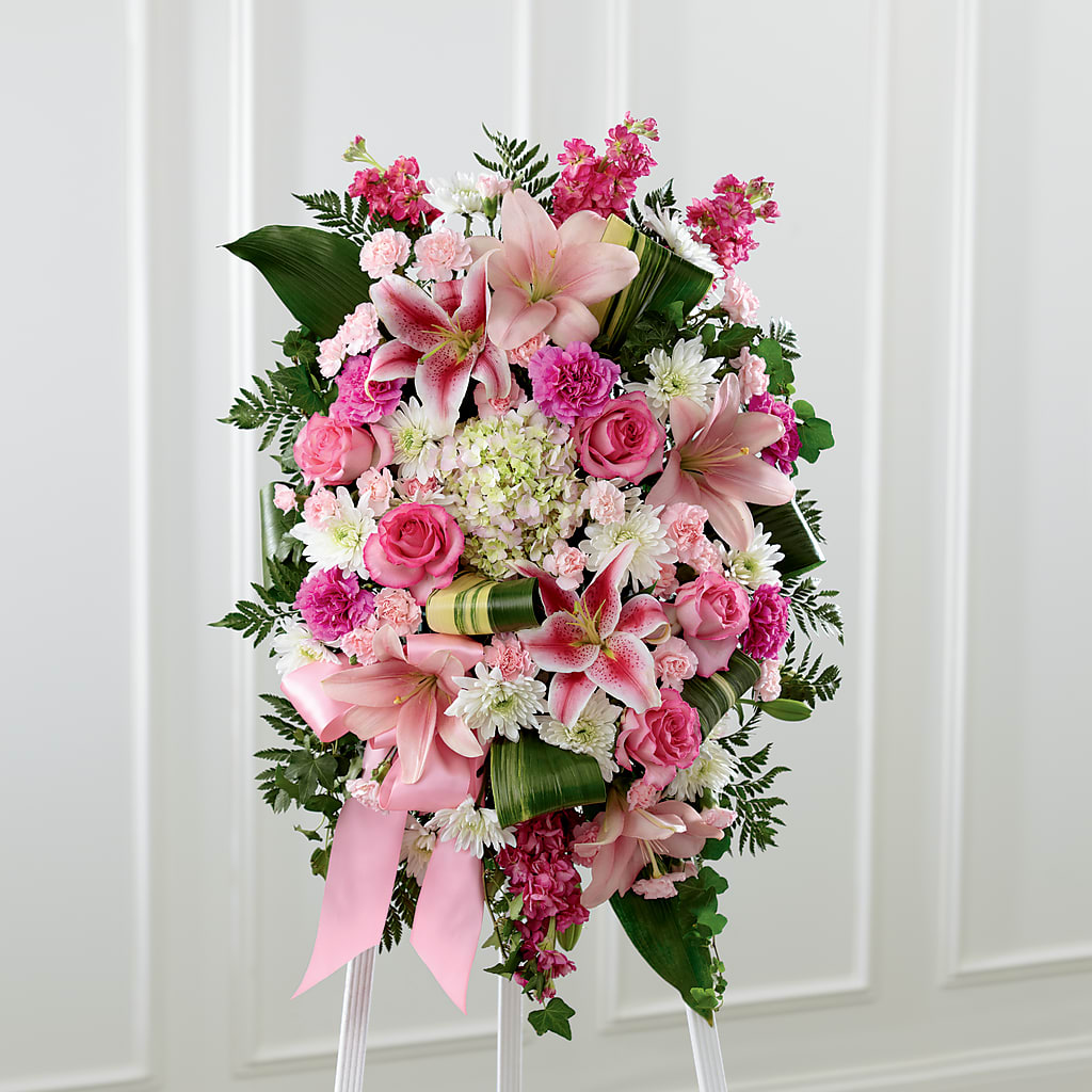 Comforting Standing Spray – BRICK HOUSE FLORIST & GIFTS, Staunton IL