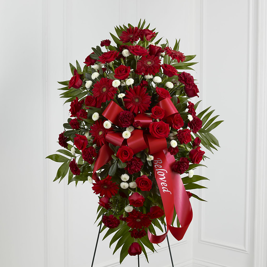 Treasured Memories Standing Spray – BRICK HOUSE FLORIST & GIFTS, Staunton IL