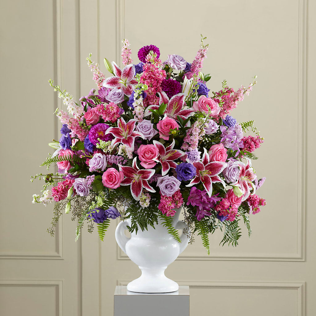 Peaceful Tribute Arrangement – BRICK HOUSE FLORIST & GIFTS, Staunton IL