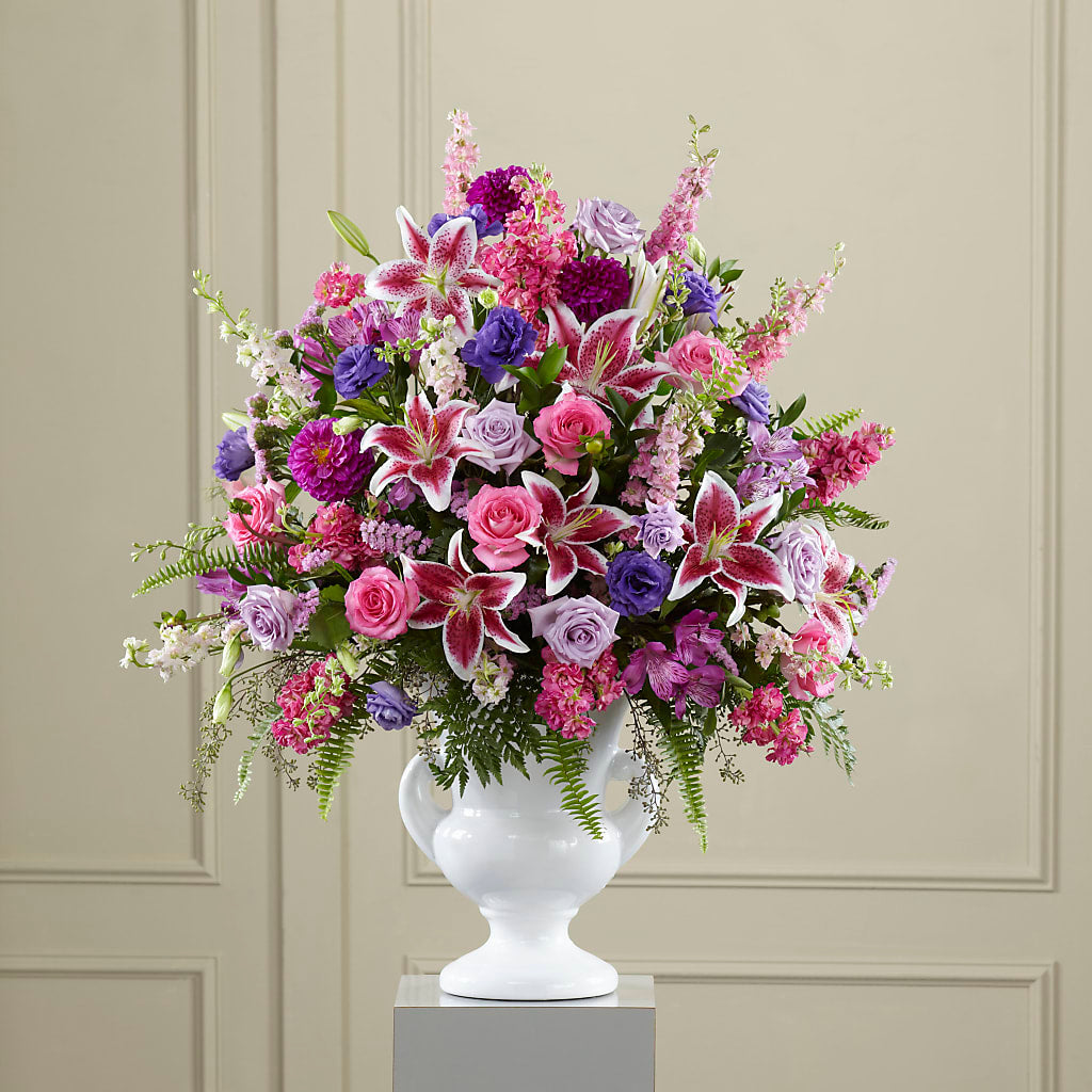 Peaceful Tribute Arrangement – BRICK HOUSE FLORIST & GIFTS, Staunton IL