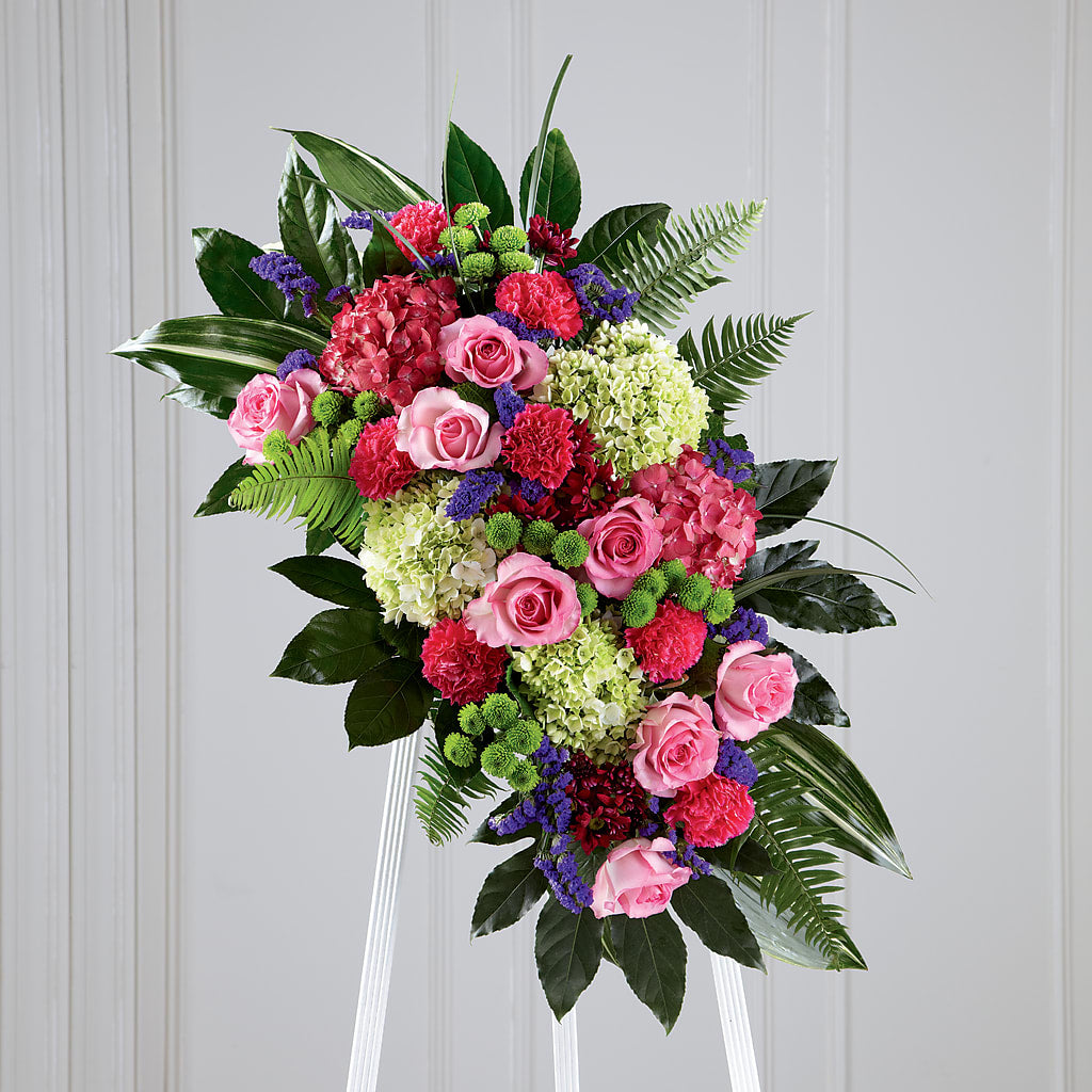 Refreshing Mix Standing Spray – BRICK HOUSE FLORIST & GIFTS, Staunton IL