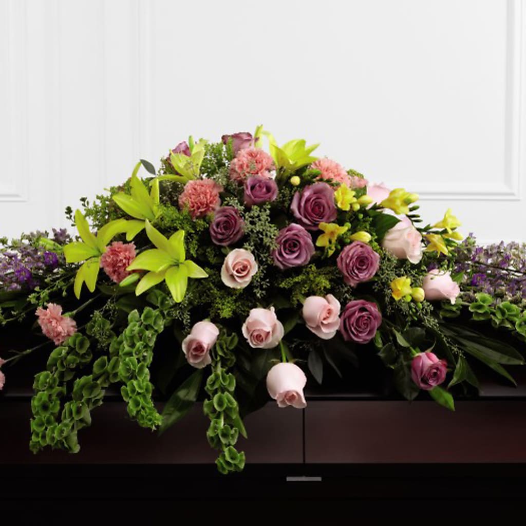 Forever Beloved Casket Spray – BRICK HOUSE FLORIST & GIFTS, Staunton IL