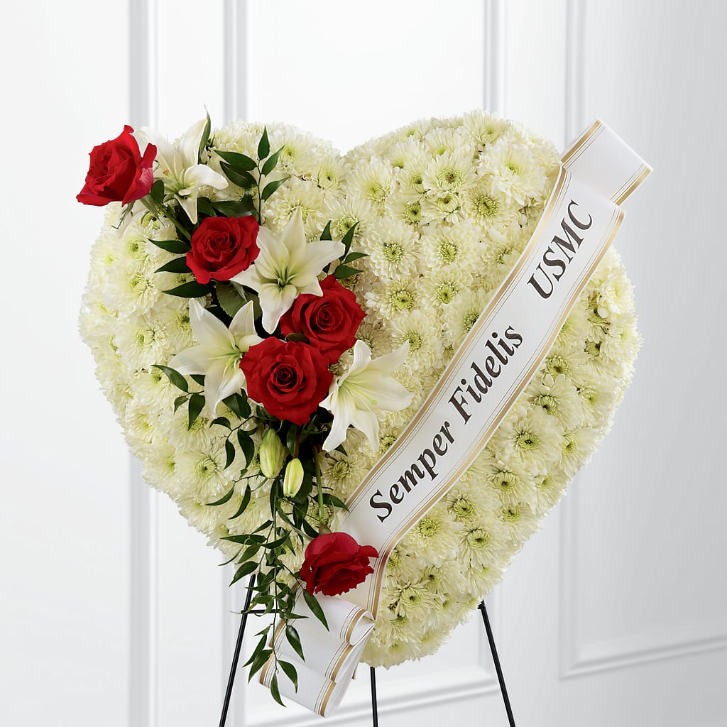 Heartfelt Hero Standing Heart – BRICK HOUSE FLORIST & GIFTS, Staunton IL