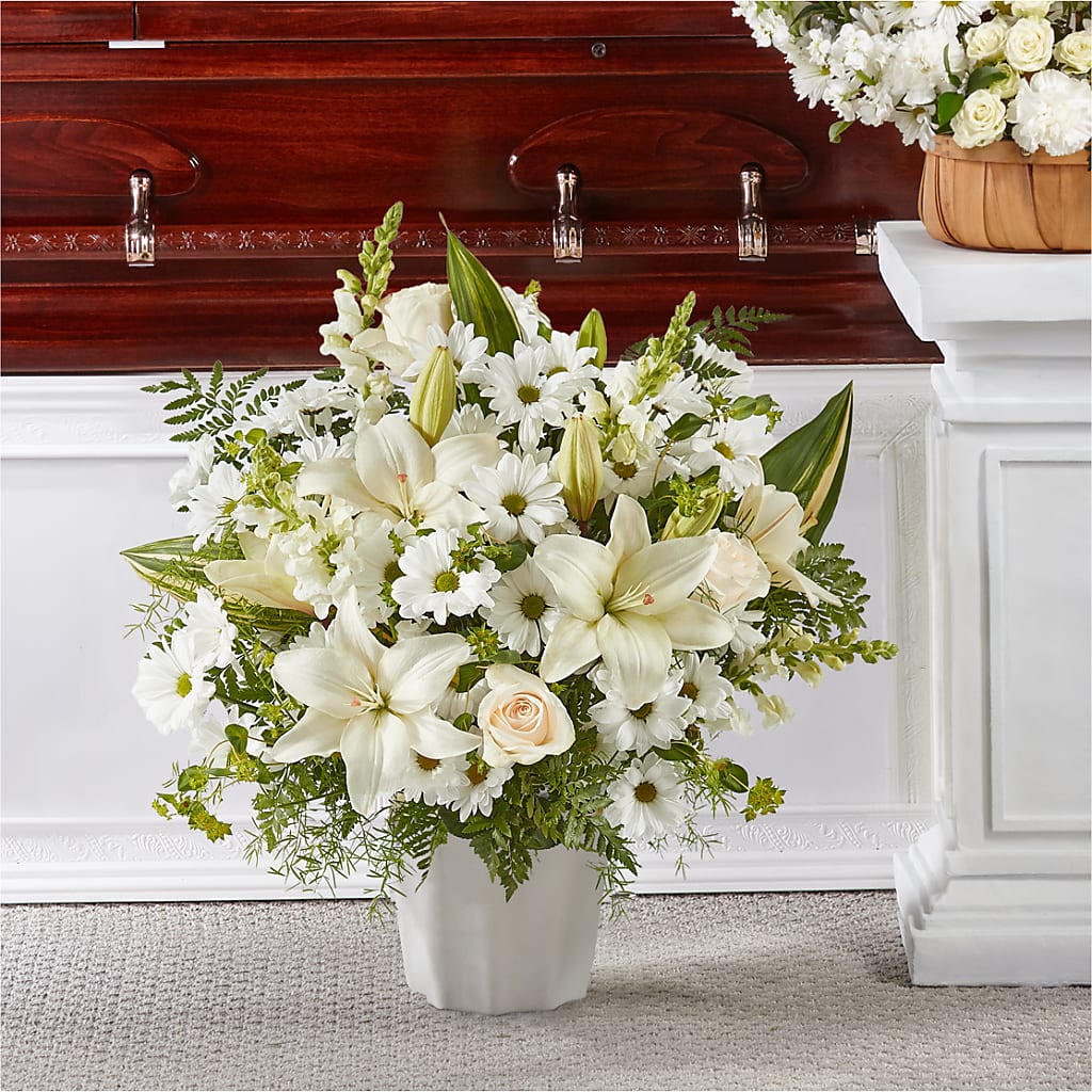 Thoughts of Tranquility Floor Basket – BRICK HOUSE FLORIST & GIFTS, Staunton IL