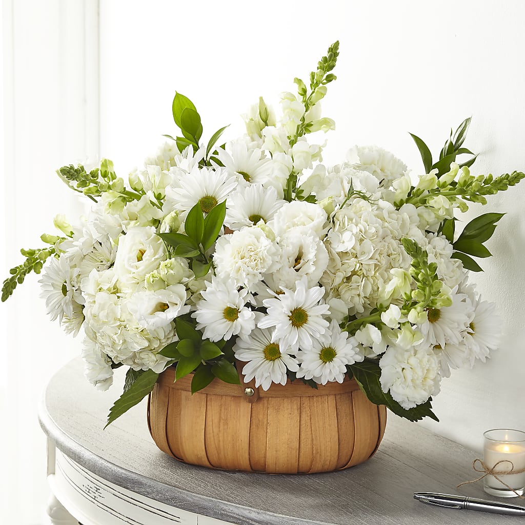 Pure Ivory Basket – BRICK HOUSE FLORIST & GIFTS, Staunton IL
