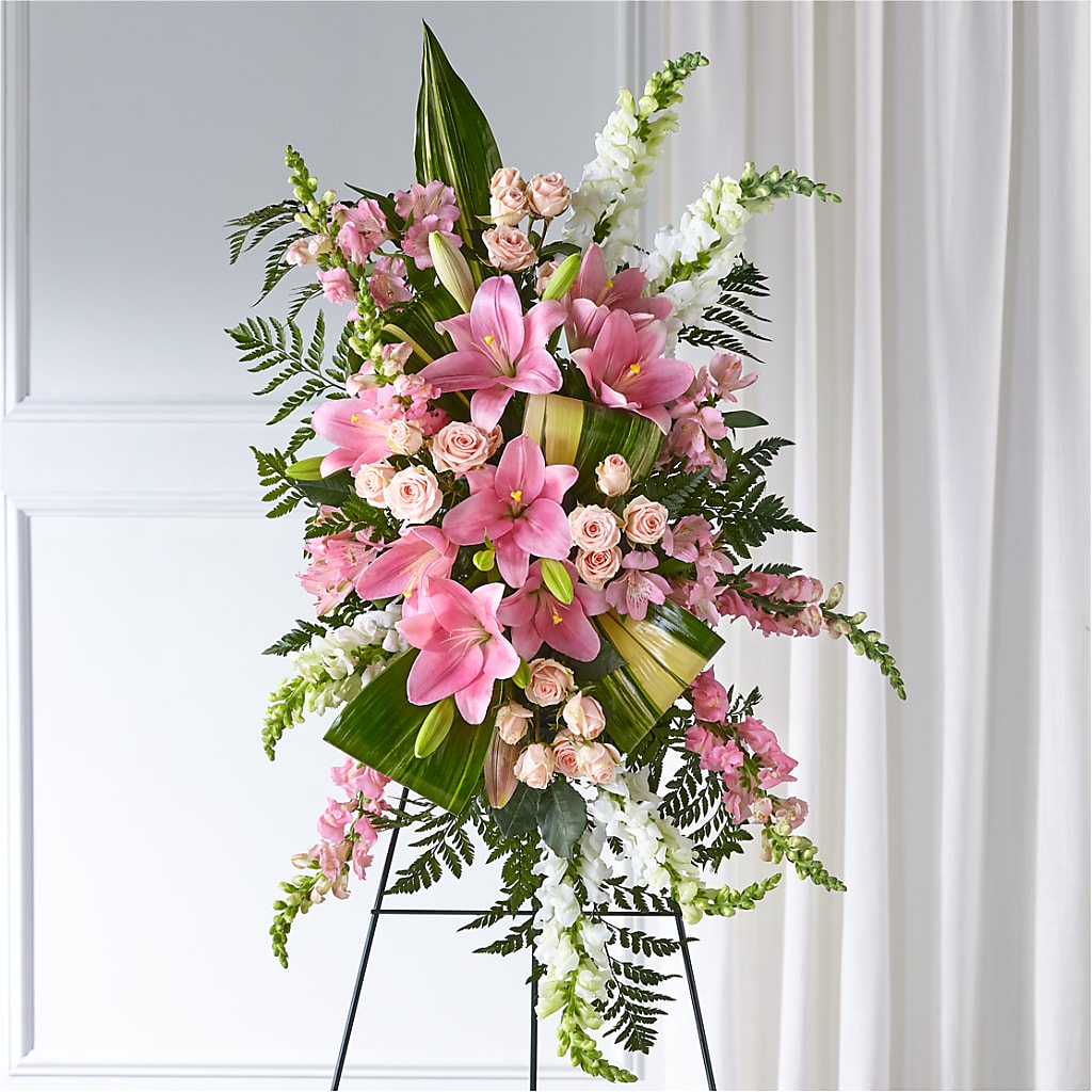 Elegant Embrace Standing Spray – BRICK HOUSE FLORIST & GIFTS, Staunton IL