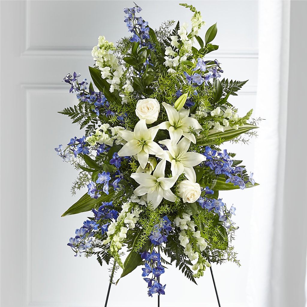 Faithful Friend Standing Spray – BRICK HOUSE FLORIST & GIFTS, Staunton IL