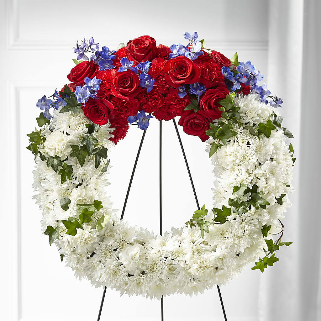 Patriotic Passion Wreath – BRICK HOUSE FLORIST & GIFTS, Staunton IL