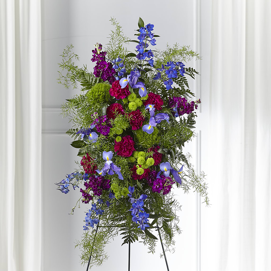 Heavenly Skies Standing Spray – BRICK HOUSE FLORIST & GIFTS, Staunton IL