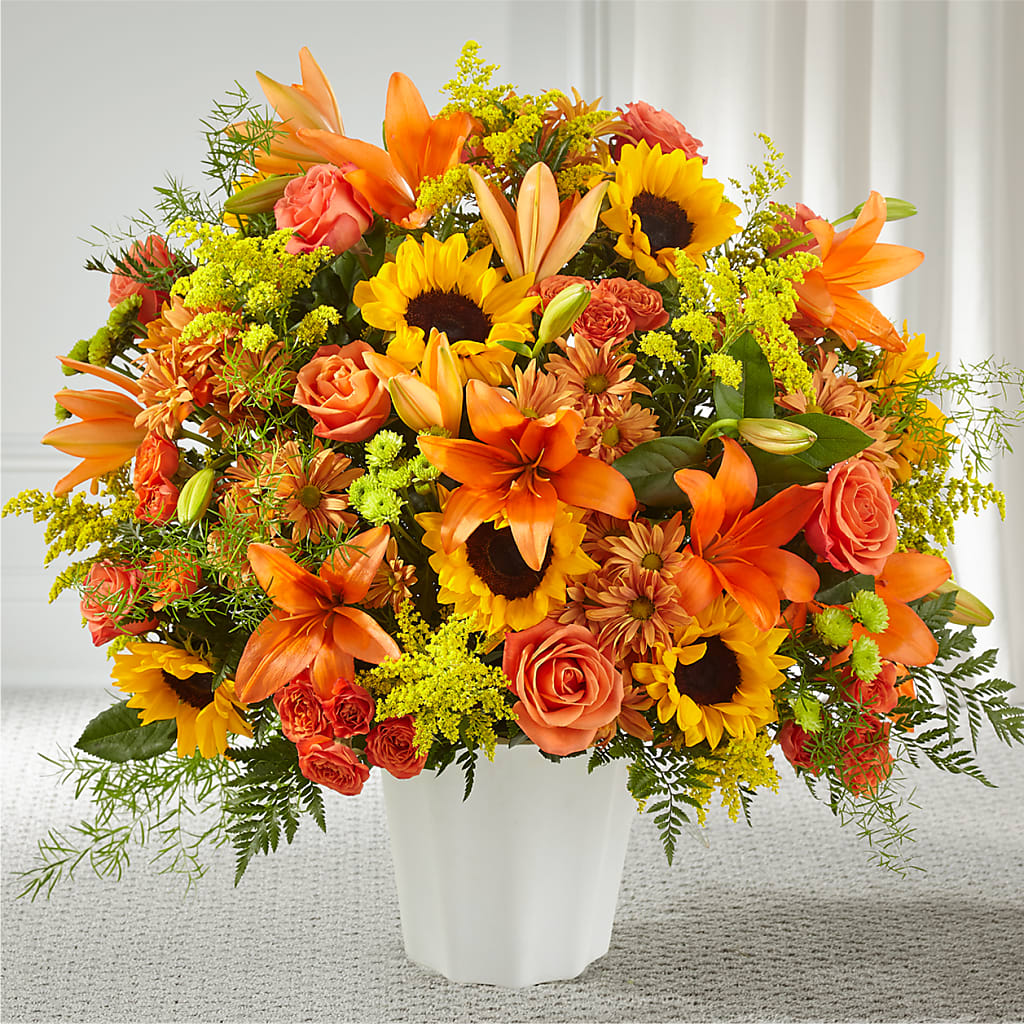 Harvest Thoughts Floor Basket – BRICK HOUSE FLORIST & GIFTS, Staunton IL