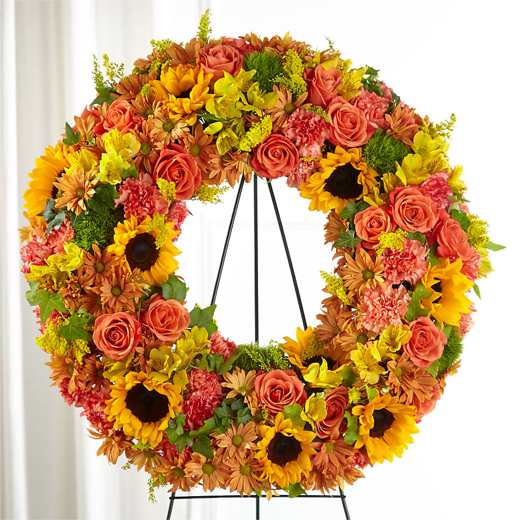 Autumnal Memories Wreath (Standard) – BRICK HOUSE FLORIST & GIFTS, Staunton IL