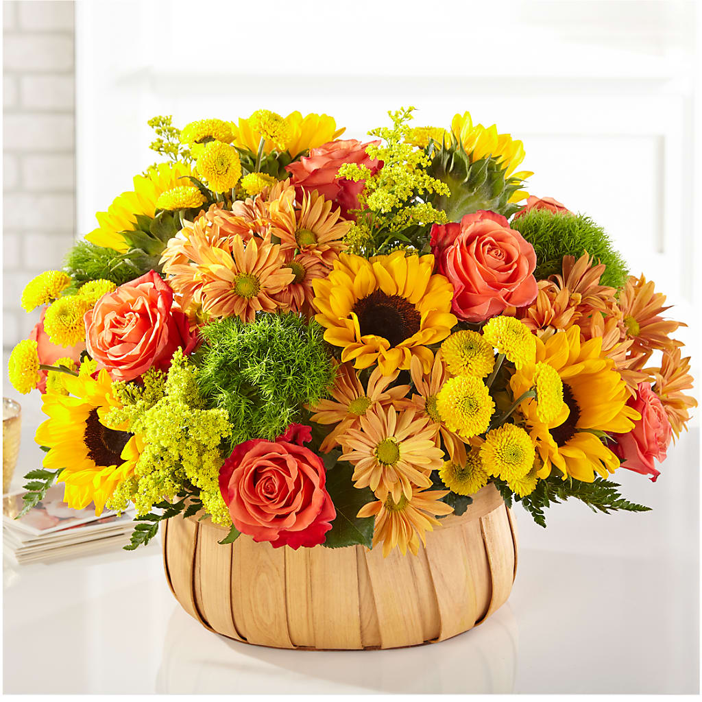 Harvest Sunflower Basket – BRICK HOUSE FLORIST & GIFTS, Staunton IL