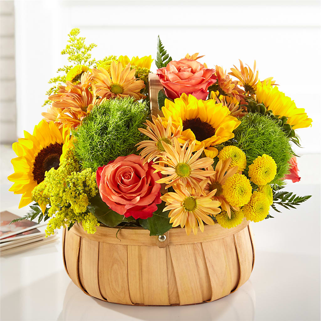 Harvest Sunflower Basket – BRICK HOUSE FLORIST & GIFTS, Staunton IL