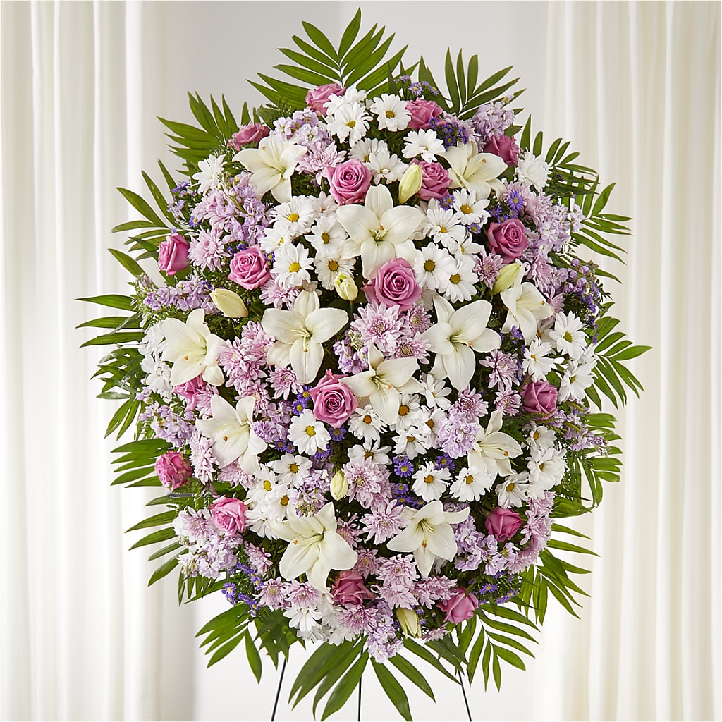 Surrounded by Love Standing Spray – BRICK HOUSE FLORIST & GIFTS, Staunton IL