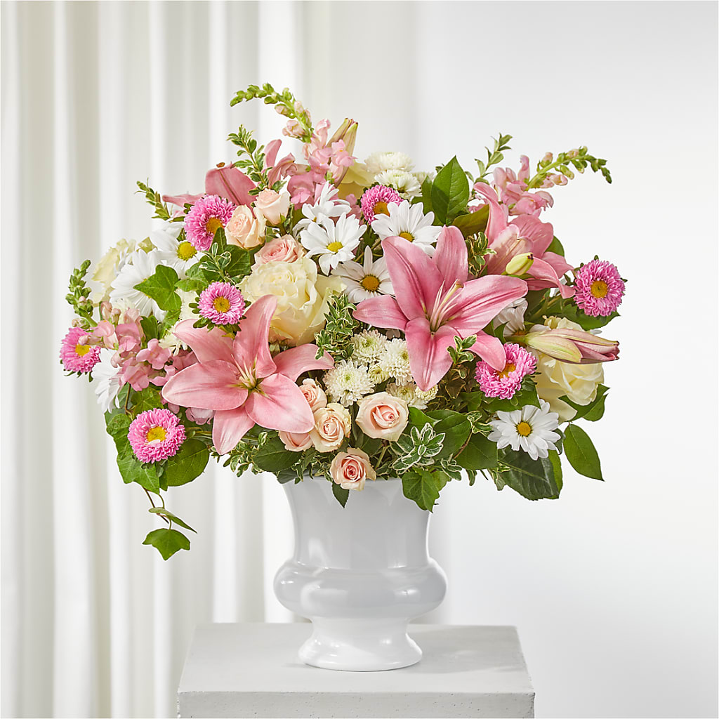 Empathetic Blooms Urn Arrangement – BRICK HOUSE FLORIST & GIFTS, Staunton IL