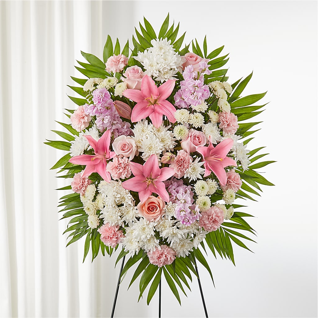 Offering Solace Standing Spray – BRICK HOUSE FLORIST & GIFTS, Staunton IL