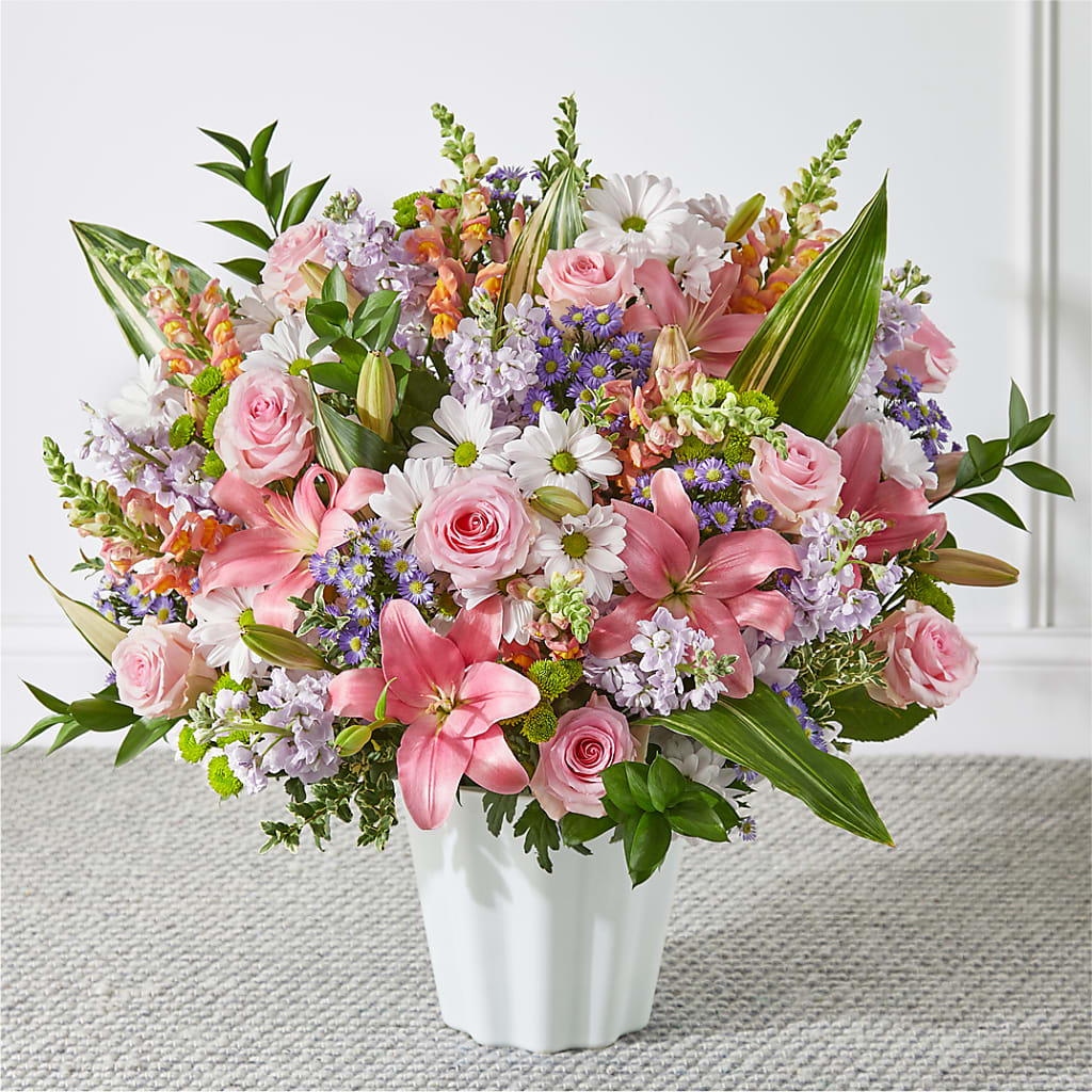 Abundant Compassion Floor Basket – BRICK HOUSE FLORIST & GIFTS, Staunton IL