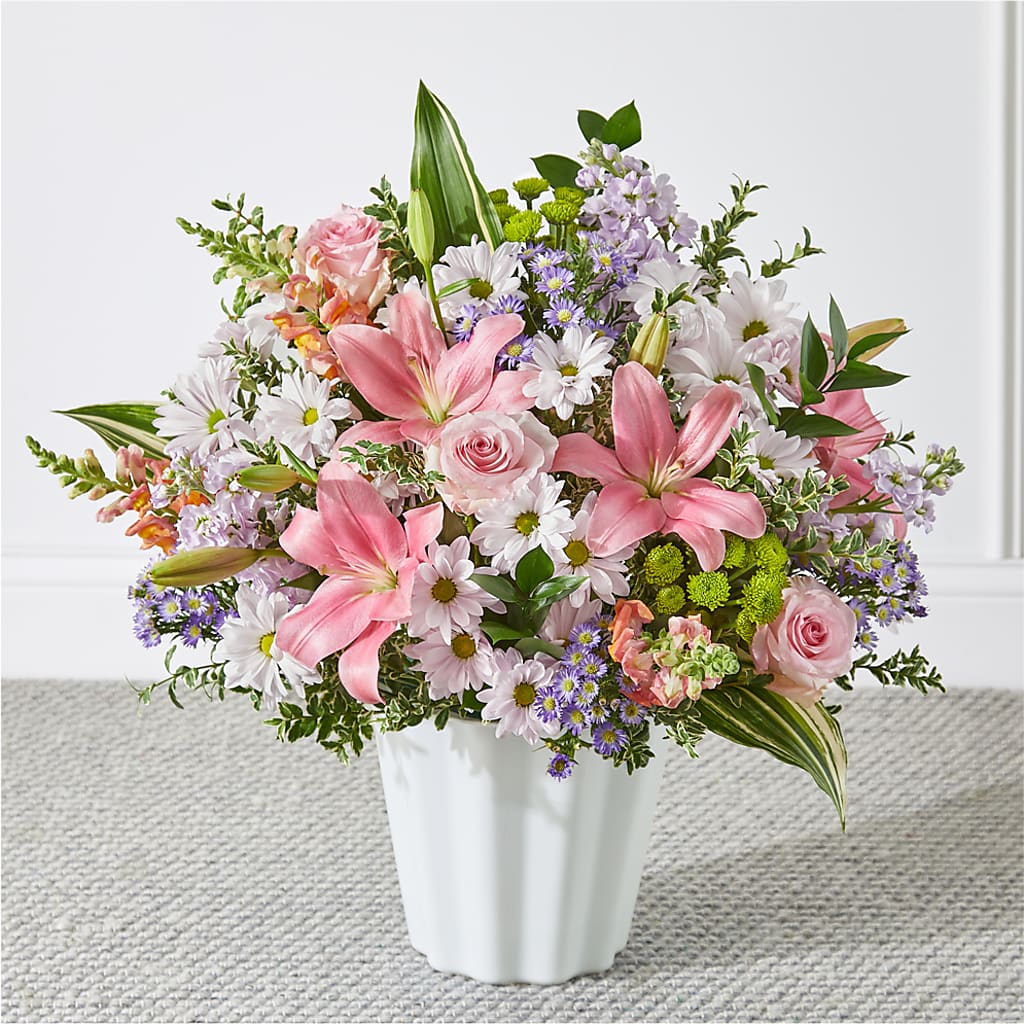 Abundant Compassion Floor Basket – BRICK HOUSE FLORIST & GIFTS, Staunton IL
