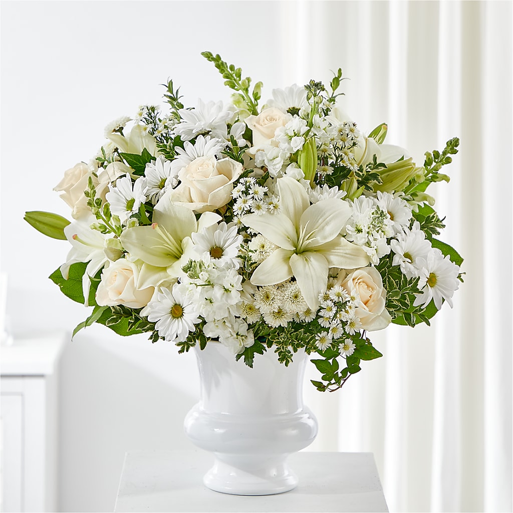 Uplifting Urn Arrangement – BRICK HOUSE FLORIST & GIFTS, Staunton IL