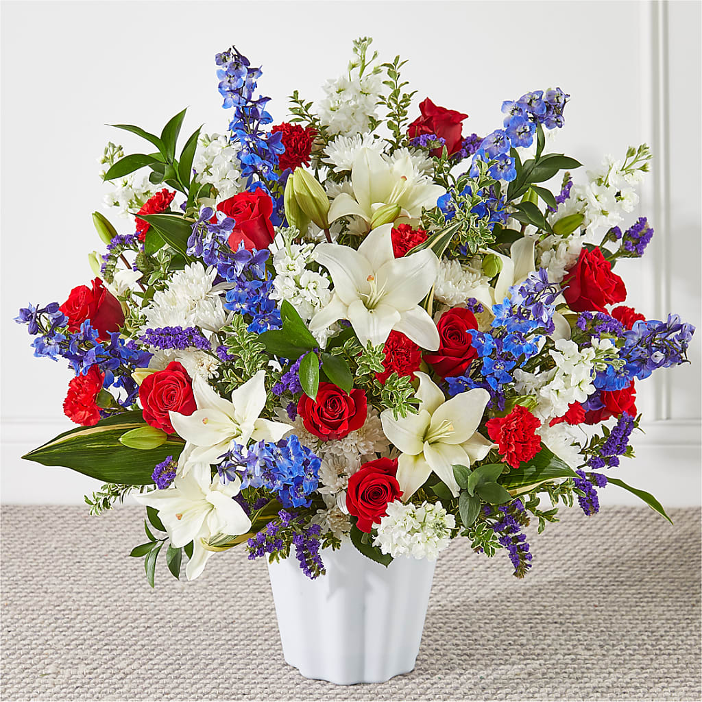 Consoled Floor Basket – BRICK HOUSE FLORIST & GIFTS, Staunton IL