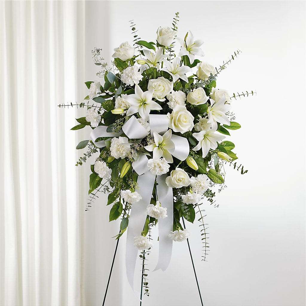 With Care Standing Spray – BRICK HOUSE FLORIST & GIFTS, Staunton IL