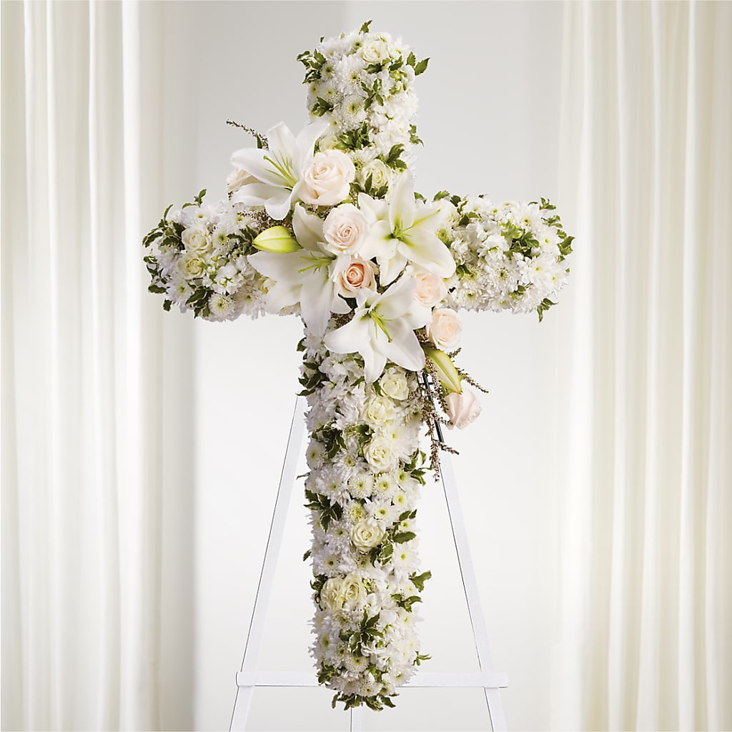 Spiritual Guidance Standing Spray – BRICK HOUSE FLORIST & GIFTS, Staunton IL