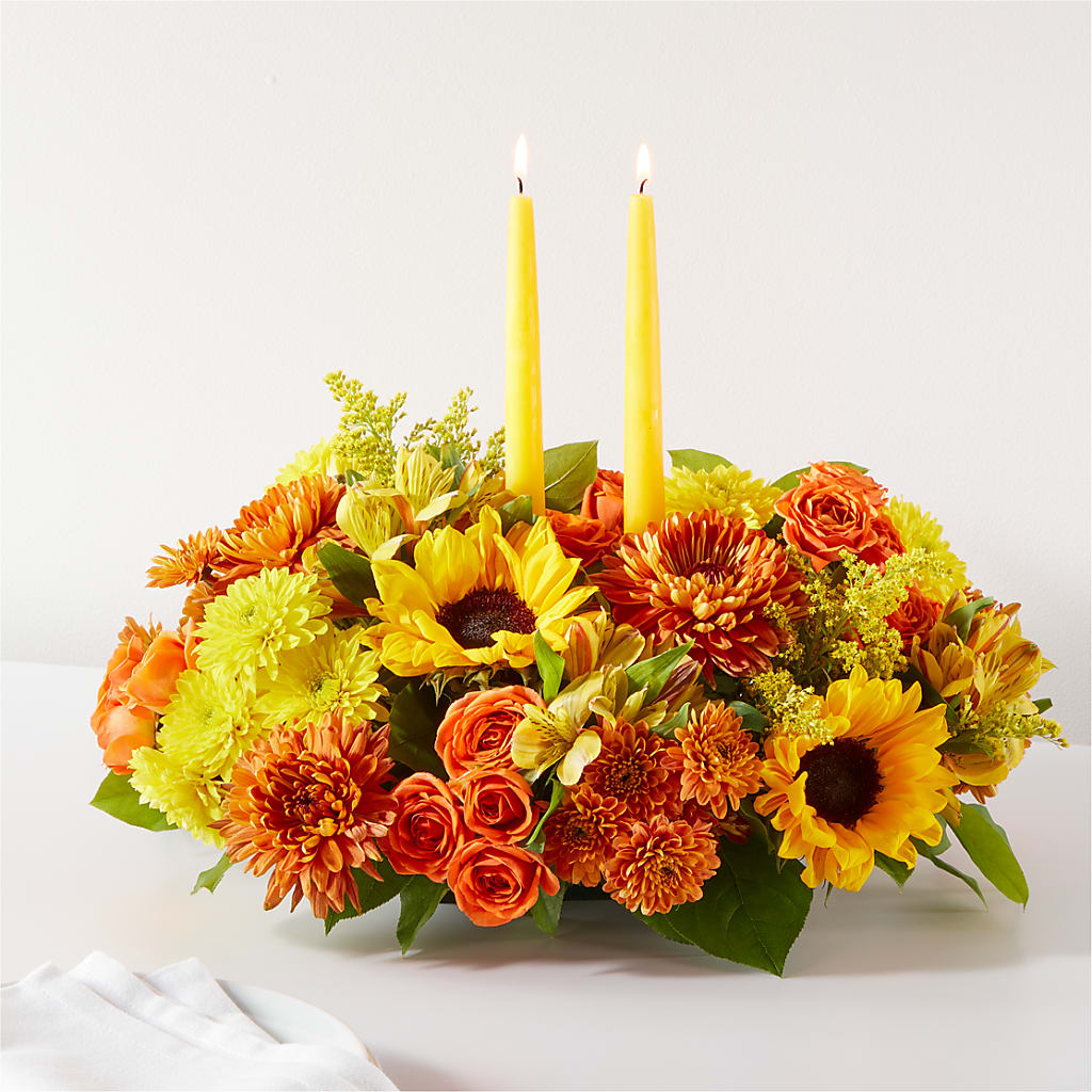 Autumn Harmony Centerpiece – BRICK HOUSE FLORIST & GIFTS, Staunton IL