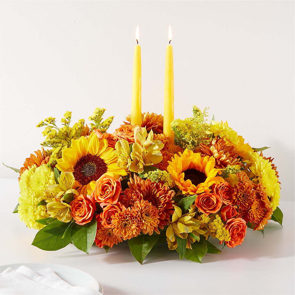Autumn Harmony Centerpiece – BRICK HOUSE FLORIST & GIFTS, Staunton IL