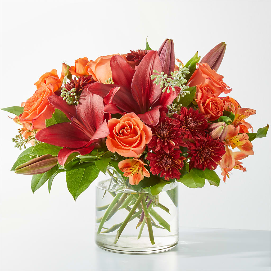 Crimson Leaves Bouquet – BRICK HOUSE FLORIST & GIFTS, Staunton IL
