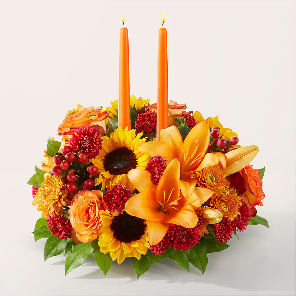 Grateful Centerpiece – BRICK HOUSE FLORIST & GIFTS, Staunton IL