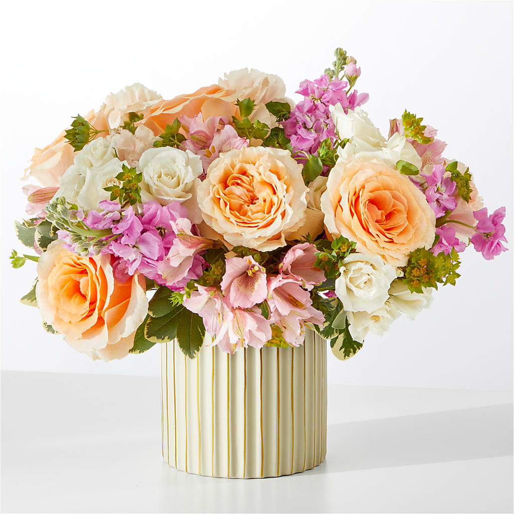 Paradise Bouquet with Ivory Vase – BRICK HOUSE FLORIST & GIFTS, Staunton IL