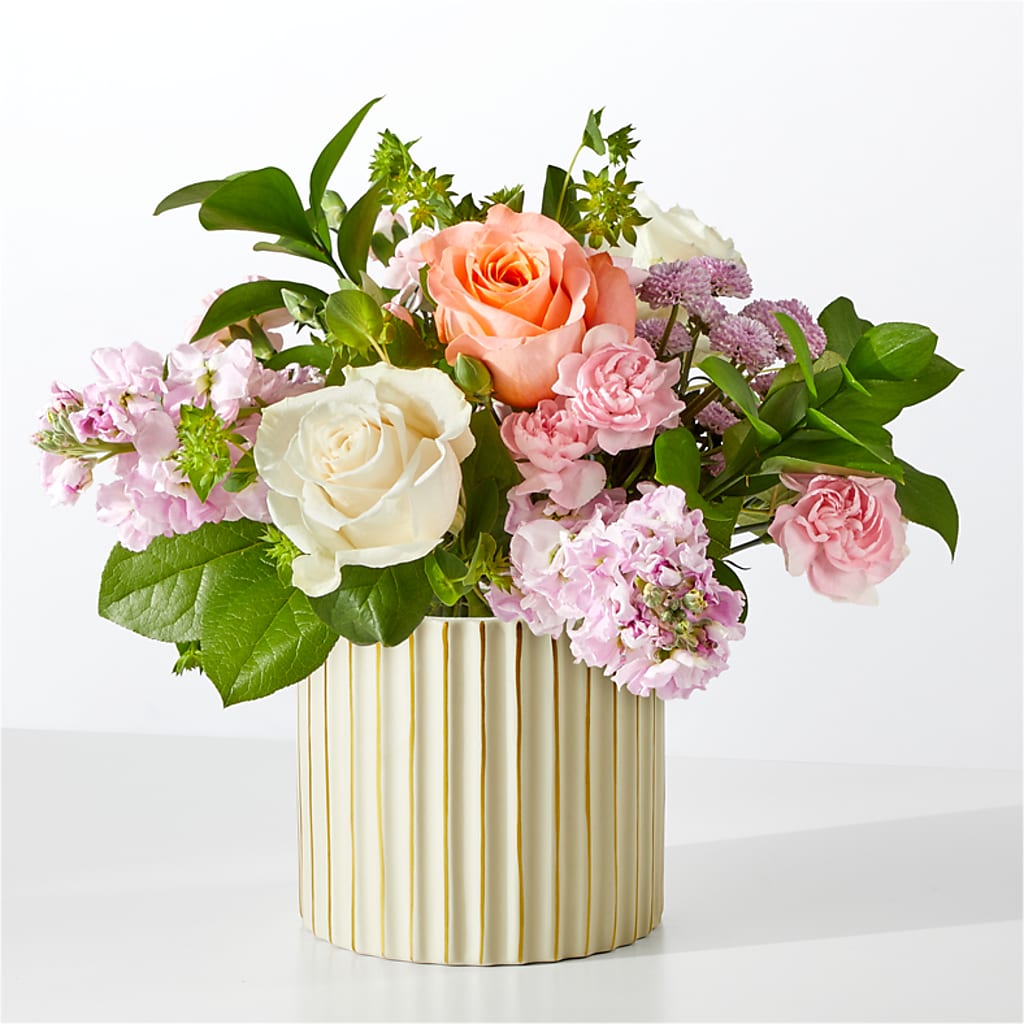 French Market Bouquet with Ivory Vase – BRICK HOUSE FLORIST & GIFTS, Staunton IL